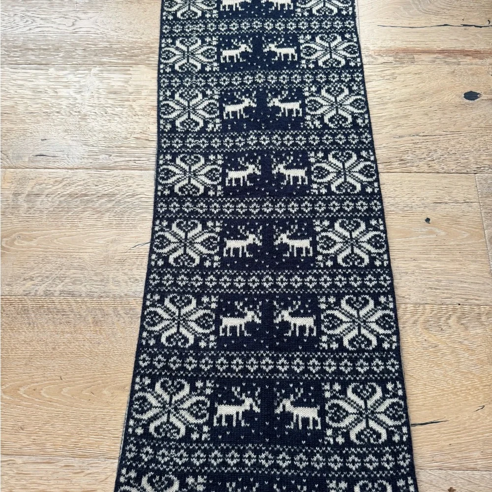 FAIR ISLE CHUNKY knitted reversible large scarf STUNNING!mint cond price firm